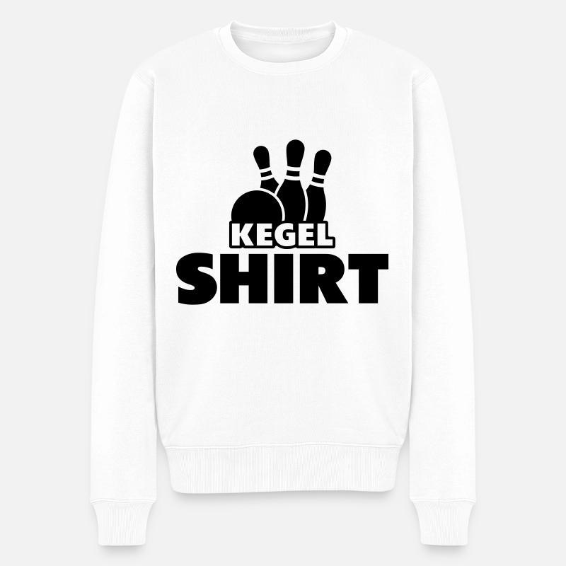 Kegeshirt - Männer Premium Bio Pullover - Weiß