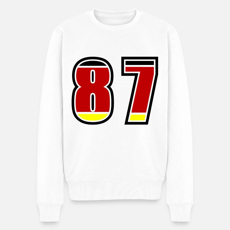 87 Numéro Allemagne Jersey - Pull Premium bio Homme - blanc
