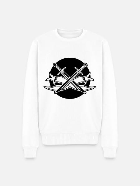 Sword Symbol - Men's Premium Organic Jumper - white