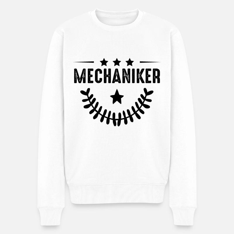 Mechaniker Beruf - Männer Premium Bio Pullover - Weiß
