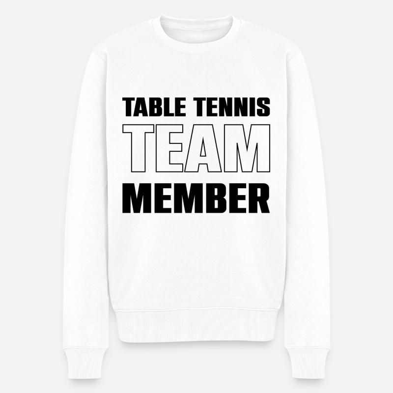 Équipe de tennis de table - Pull Premium bio Homme - blanc
