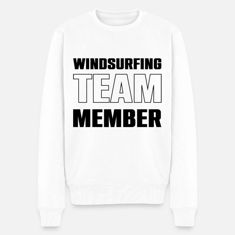 Windsurfing Team - Männer Premium Bio Pullover - Weiß