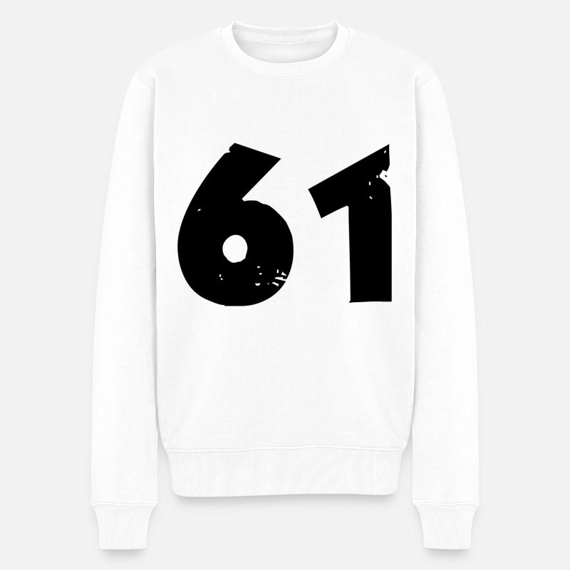 Numéro 61 - Pull Premium bio Homme - blanc