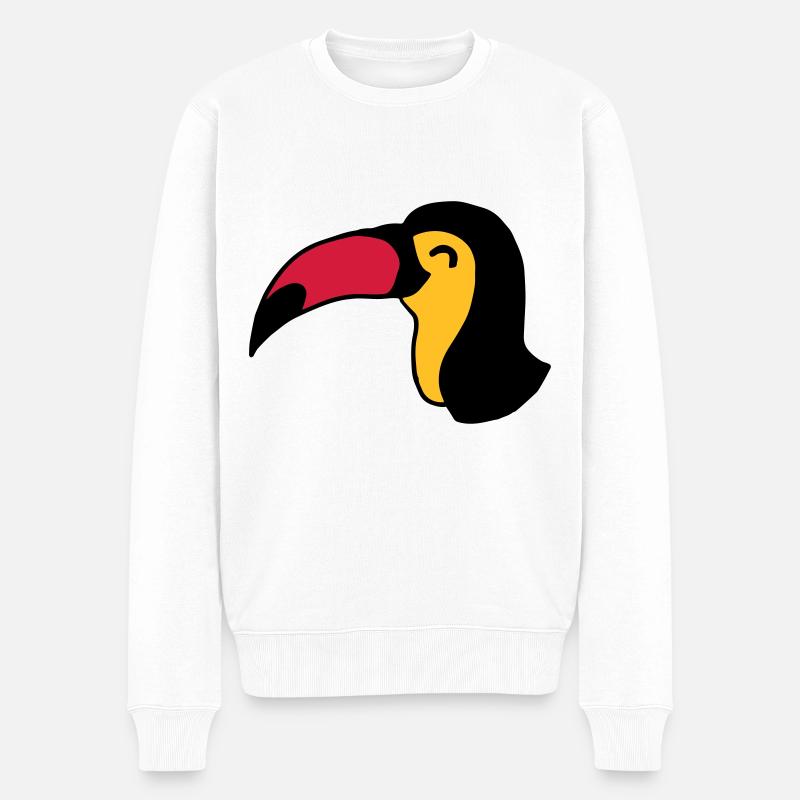 Tukan Tukane Tucan Vogel - Männer Premium Bio Pullover - Weiß