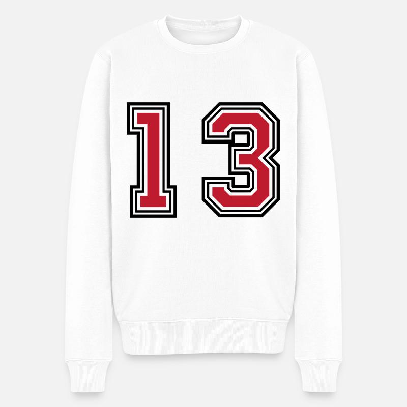 13 symboles numériques - Pull Premium bio Homme - blanc