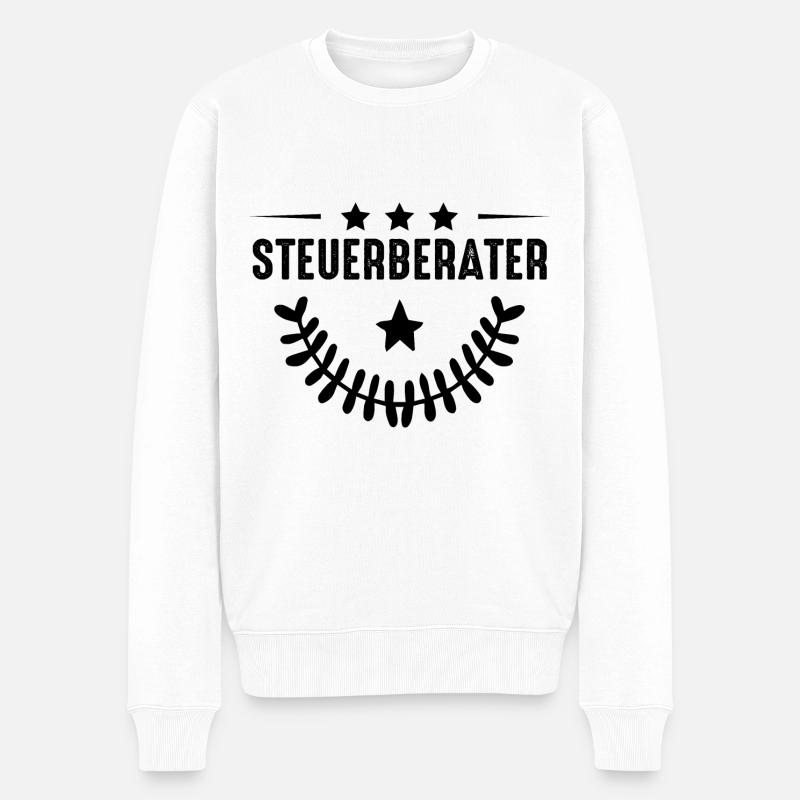 Steuerberater Beruf - Männer Premium Bio Pullover - Weiß