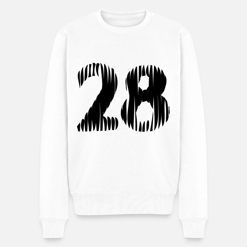 Maillot numéro 28 - Pull Premium bio Homme - blanc