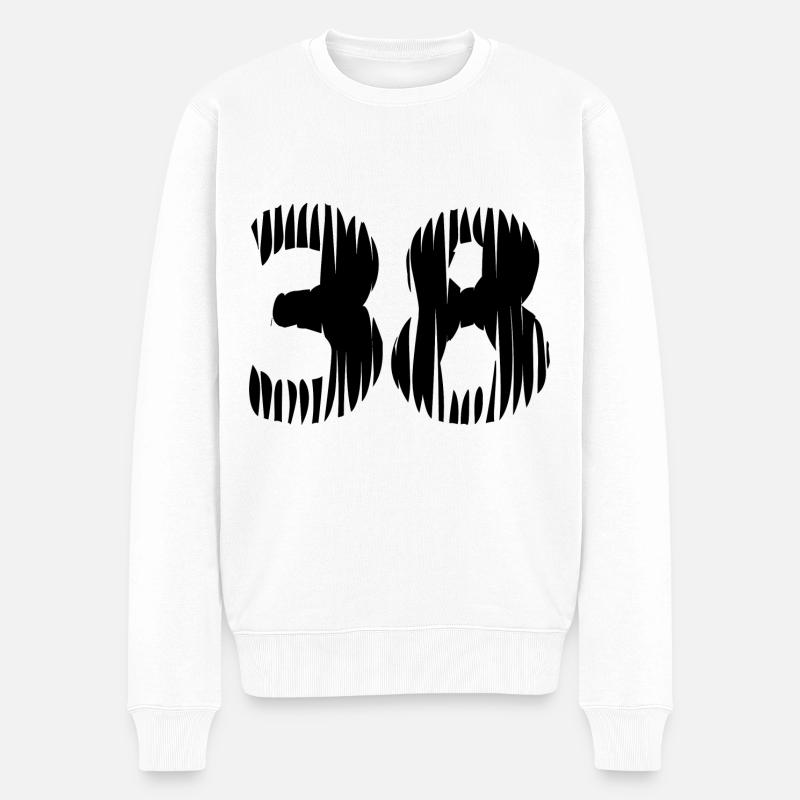 Maillot numéro 38 - Pull Premium bio Homme - blanc