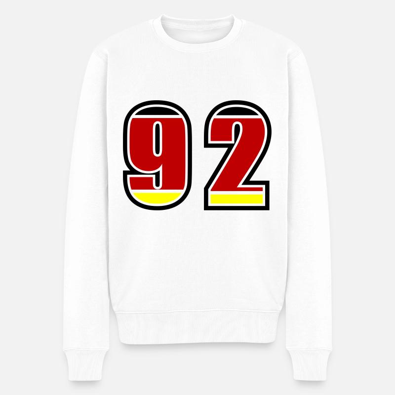 92 Numéro Allemagne Jersey - Pull Premium bio Homme - blanc
