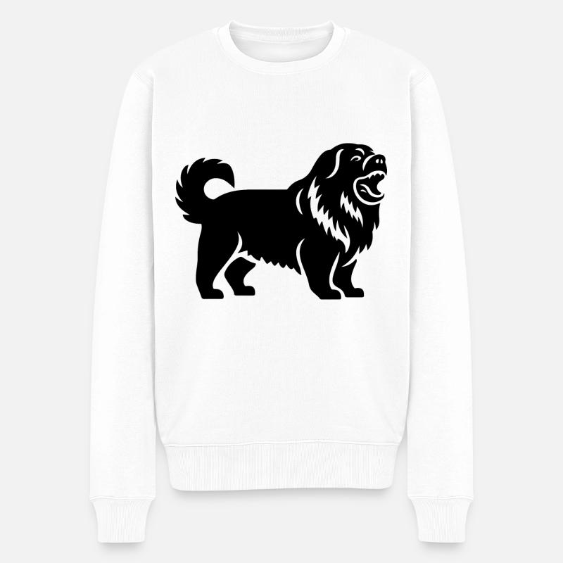 Chien Chow Chow - Pull Premium bio Homme - blanc