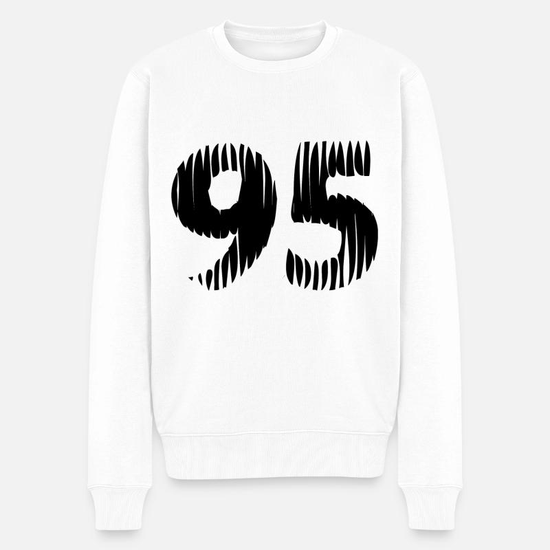 95 Zahl Trikot - Männer Premium Bio Pullover - Weiß