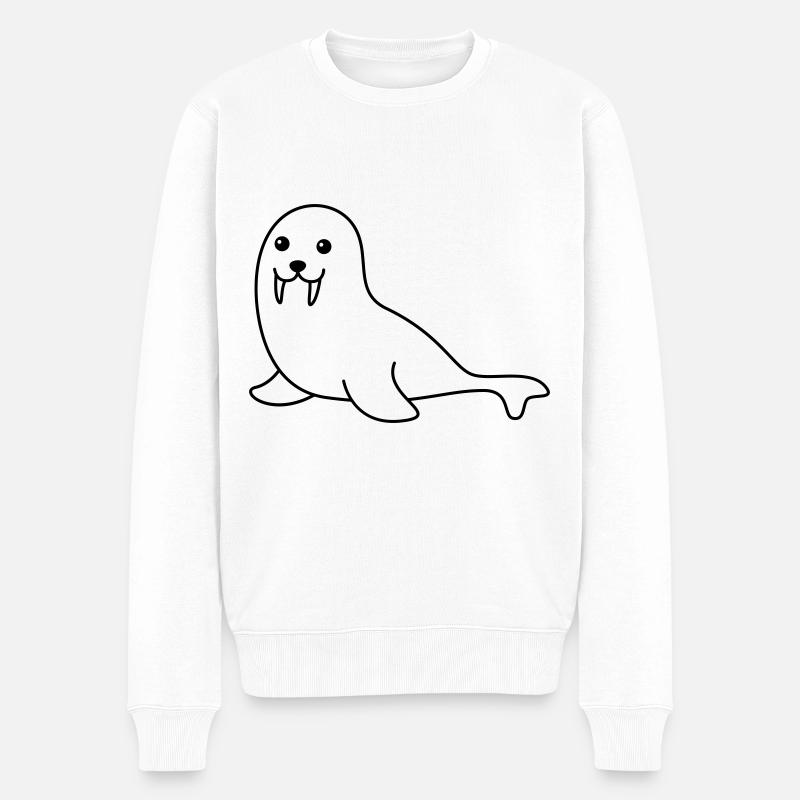 Robbe Tier Comic - Pull Premium bio Homme - blanc