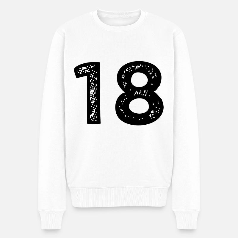 Maillot à 18 chiffres - Pull Premium bio Homme - blanc