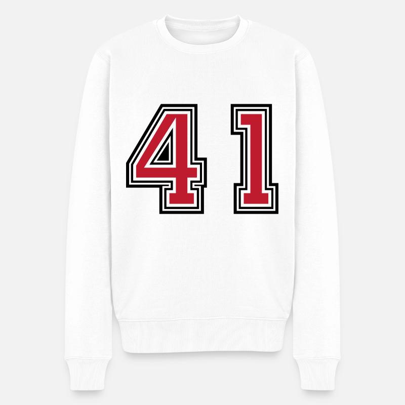 41 symbole numérique - Pull Premium bio Homme - blanc