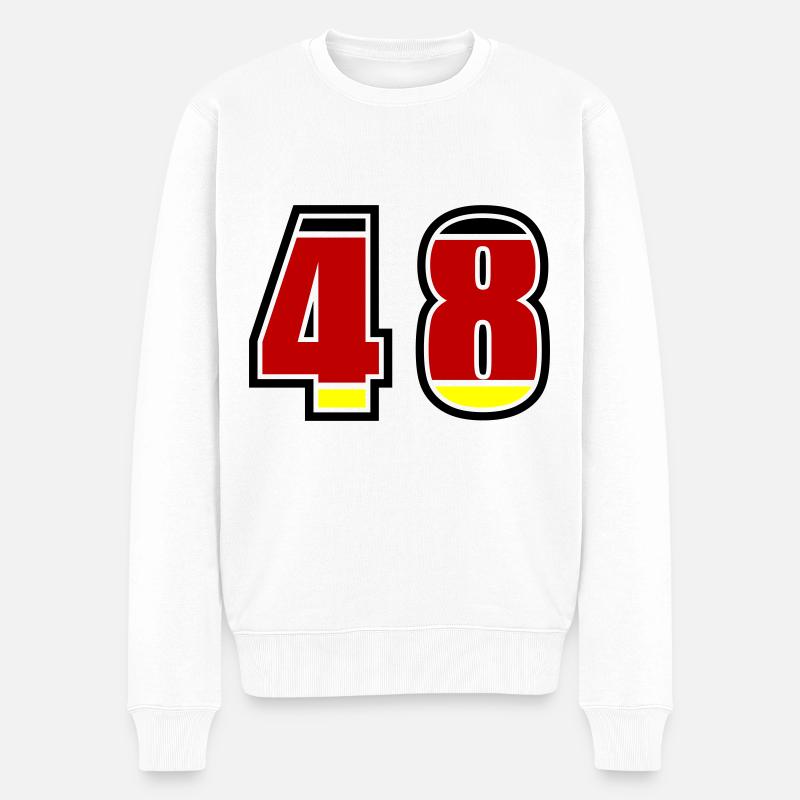 48 Numéro Allemagne Jersey - Pull Premium bio Homme - blanc