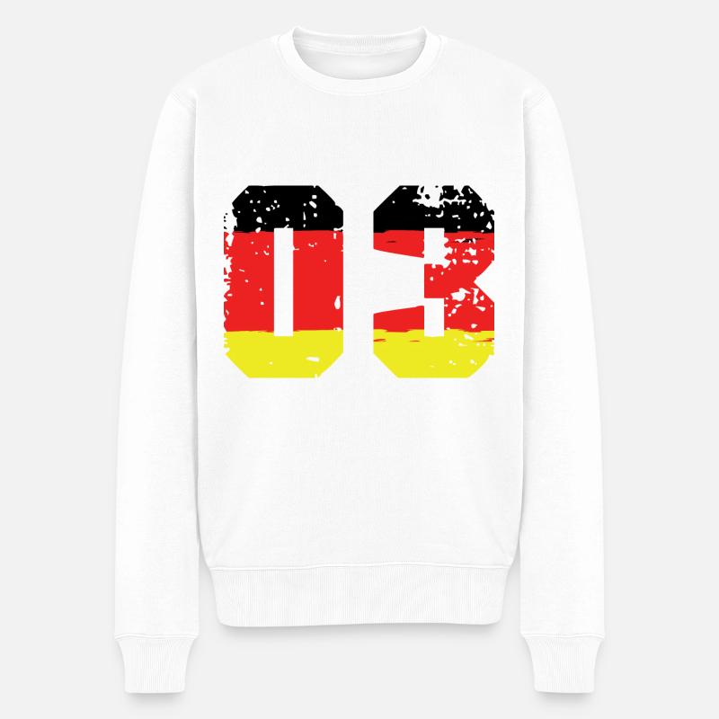 Maillot Allemagne numéro 3 - Pull Premium bio Homme - blanc