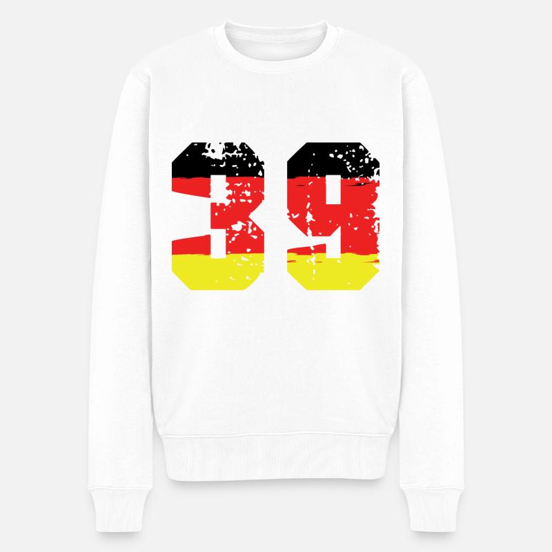 39 Numéro Allemagne Jersey - Pull Premium bio Homme - blanc