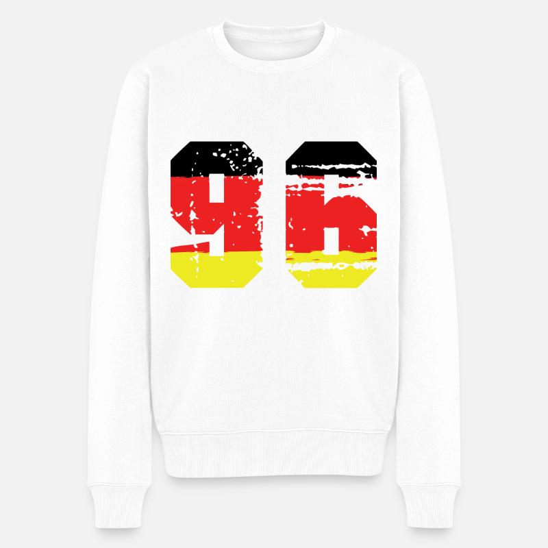 96 Zahl Deutschland Trikot - Männer Premium Bio Pullover - Weiß