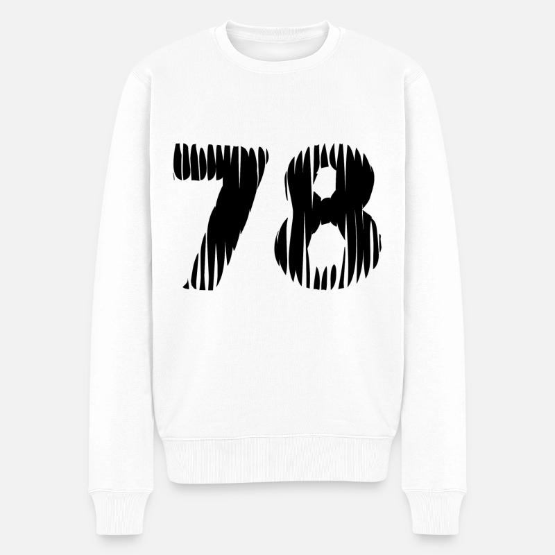 Maillot numéro 78 - Pull Premium bio Homme - blanc