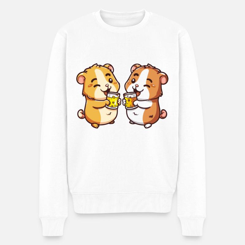 Hamster bière Party boisson - Pull Premium bio Homme - blanc