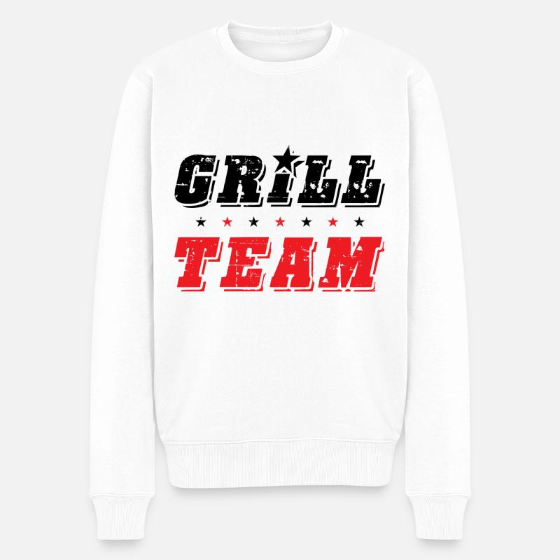 Grill Team - Männer Premium Bio Pullover - Weiß