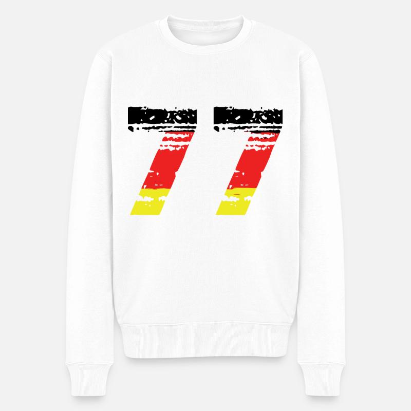 77 Numéro Allemagne Jersey - Pull Premium bio Homme - blanc
