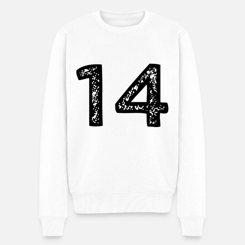 Maillot à 14 chiffres - Pull Premium bio Homme - blanc
