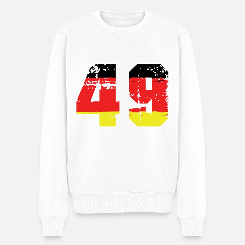 49 Numéro Allemagne Maillot - Pull Premium bio Homme - blanc
