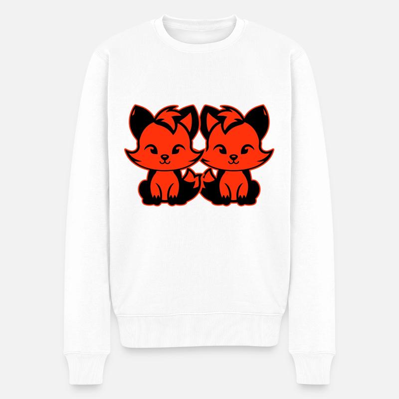 Renard mignon Mignon Bébé - Pull Premium bio Homme - blanc