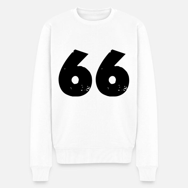 Numéro 66 - Pull Premium bio Homme - blanc
