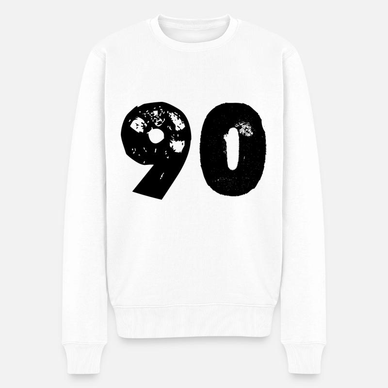 Numéro 90 - Pull Premium bio Homme - blanc
