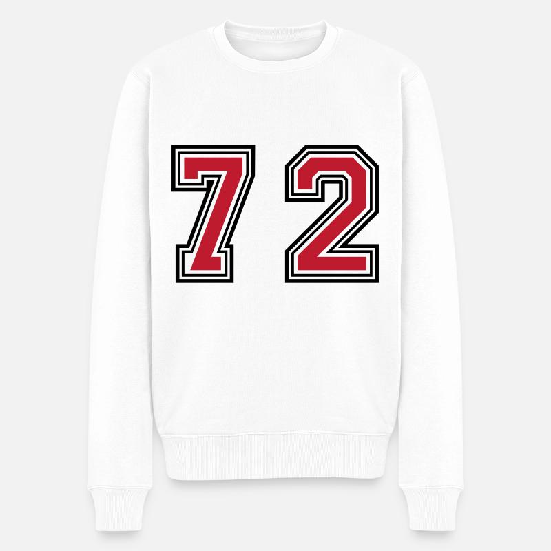 72 Symbole numérique - Pull Premium bio Homme - blanc
