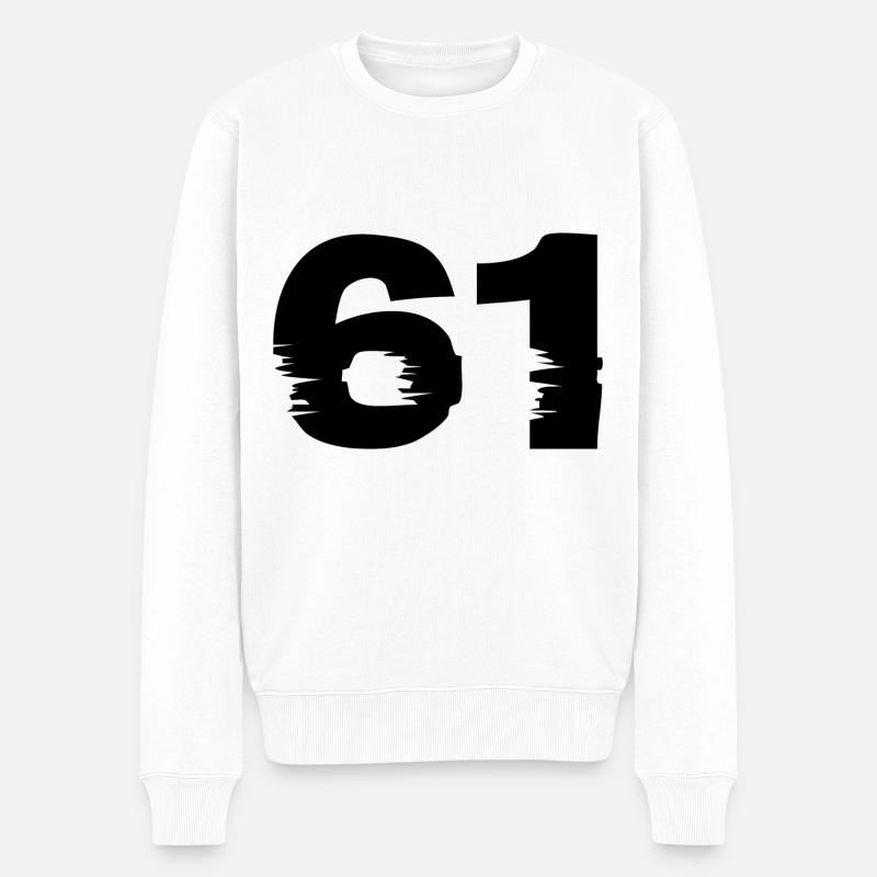 Numéro 61 - Pull Premium bio Homme - blanc