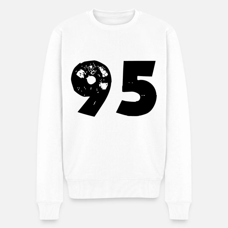 Numéro 95 - Pull Premium bio Homme - blanc