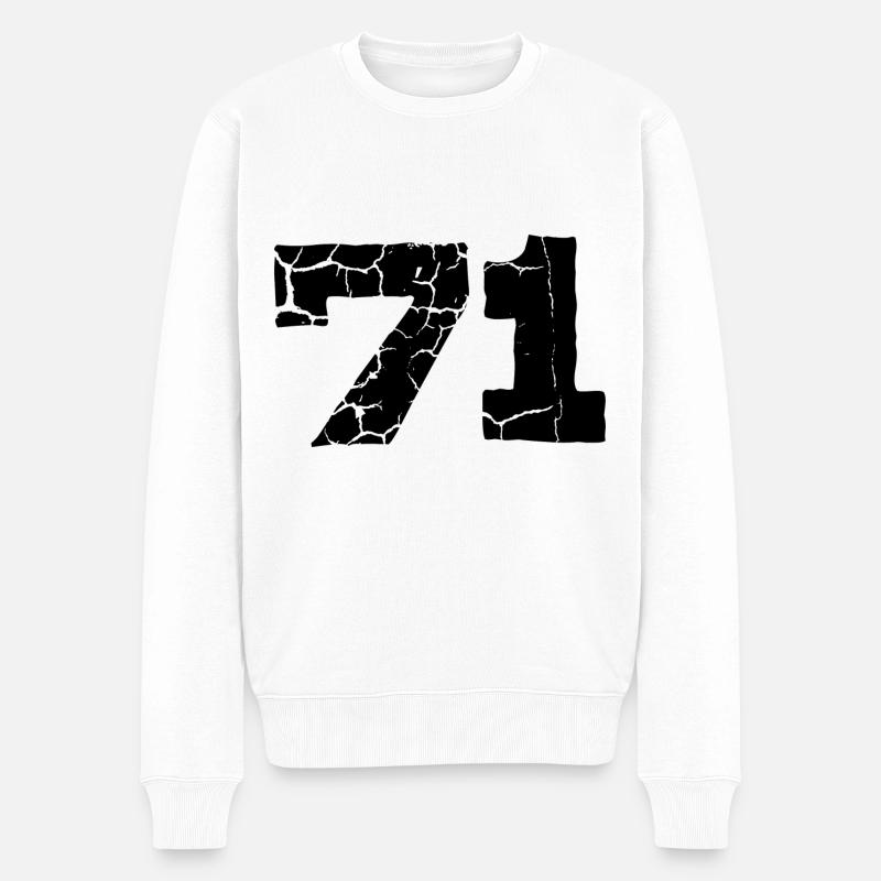 Maillot à 71 numéros - Pull Premium bio Homme - blanc