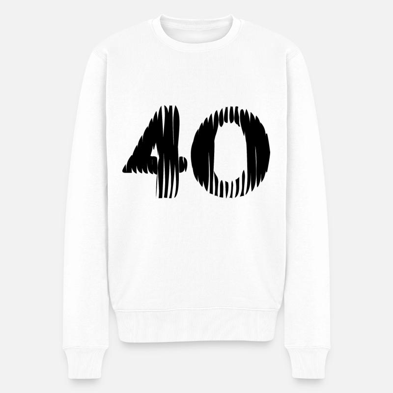 Maillot à 40 numéros - Pull Premium bio Homme - blanc
