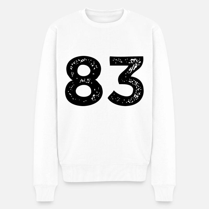 83 Zahl Trikot - Männer Premium Bio Pullover - Weiß