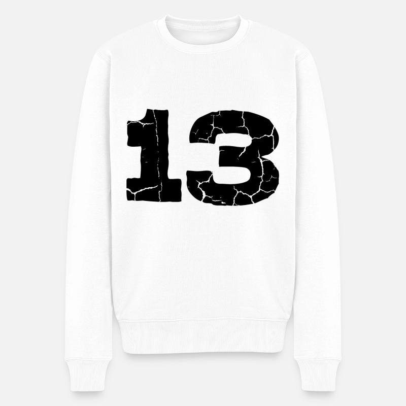 Maillot à 13 numéros - Pull Premium bio Homme - blanc
