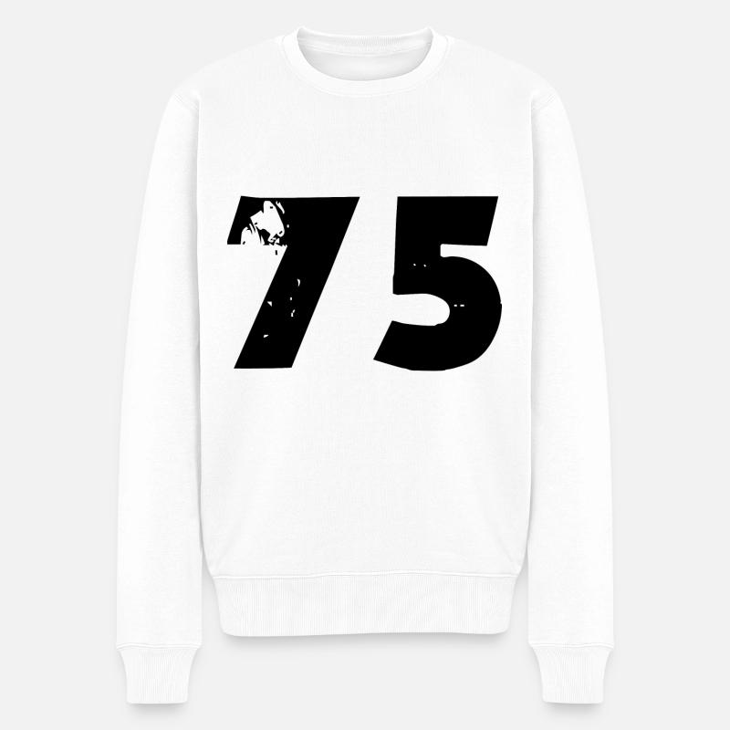 Numéro 75 - Pull Premium bio Homme - blanc