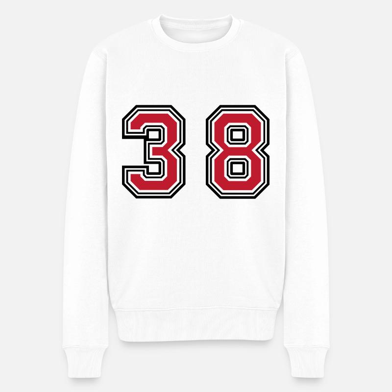 38 symboles numériques - Pull Premium bio Homme - blanc