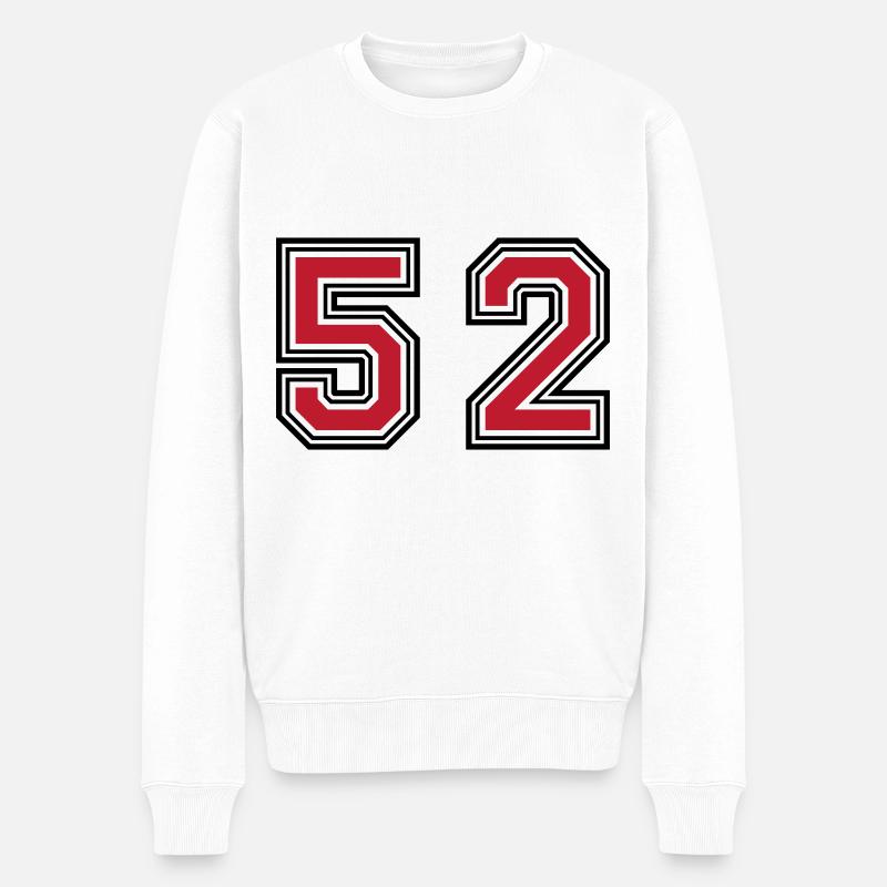 52 Symbole numérique - Pull Premium bio Homme - blanc