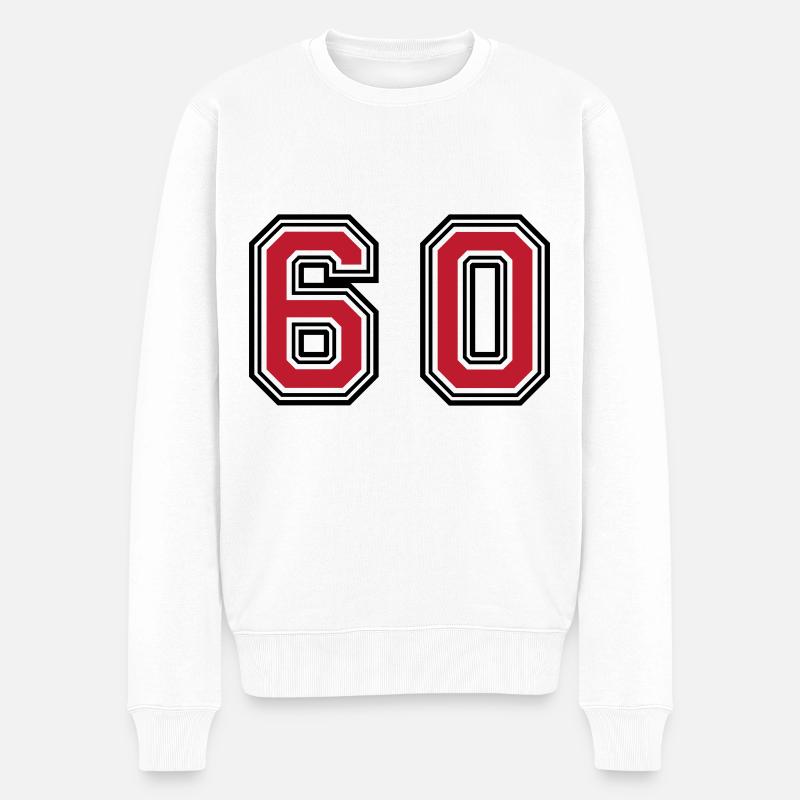 60 Symbole numérique - Pull Premium bio Homme - blanc