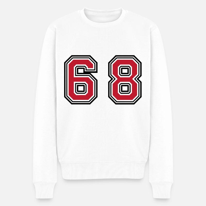 68 Symbole numérique - Pull Premium bio Homme - blanc