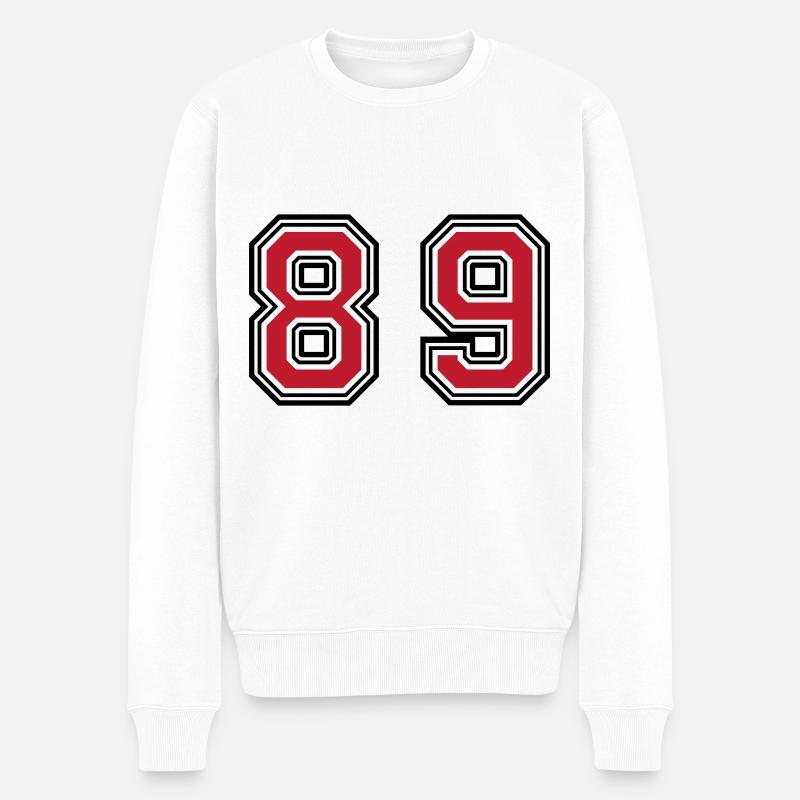 89 Symbole numérique - Pull Premium bio Homme - blanc