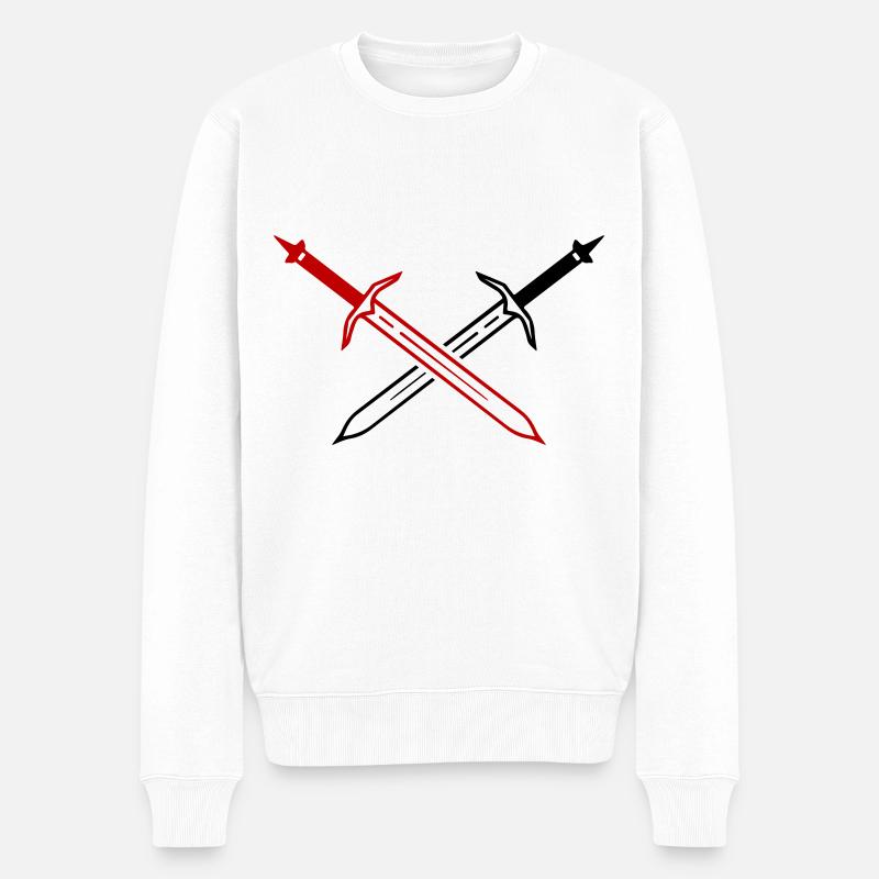 Icône d’épée - Pull Premium bio Homme - blanc