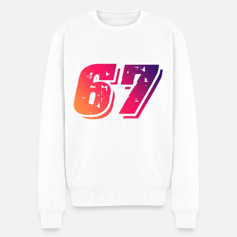Symbole numérique 67 - Pull Premium bio Homme - blanc