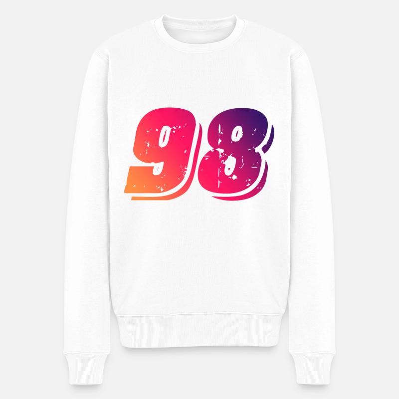 Symbole numérique 98 - Pull Premium bio Homme - blanc