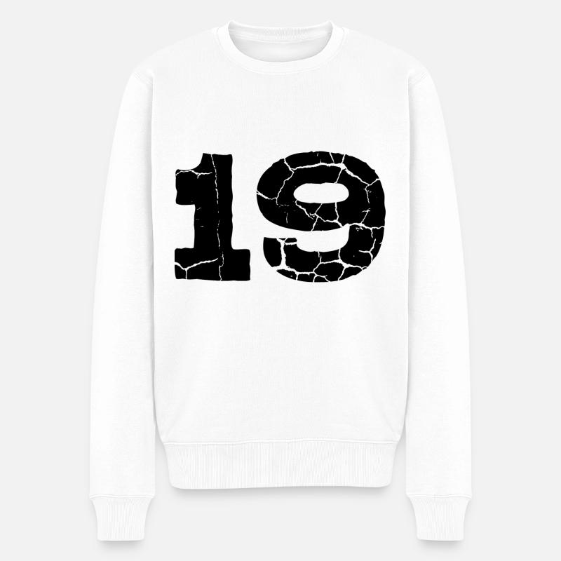 Maillot à 19 chiffres - Pull Premium bio Homme - blanc