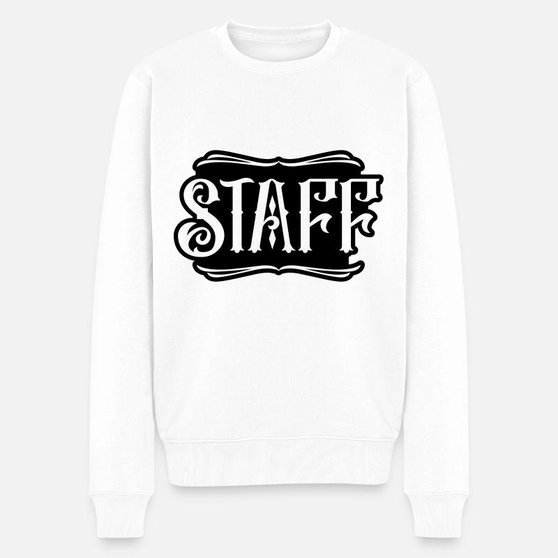 Staff Mitglied - Männer Premium Bio Pullover - Weiß