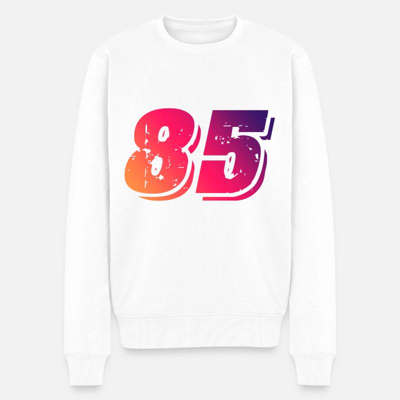 Symbole numérique 85 - Pull Premium bio Homme - blanc